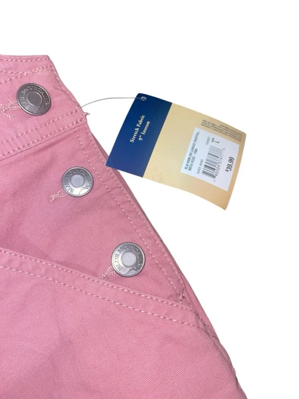 Blue Mountain Women's Large BIB Canvas Shortall Mesa Rose Pink 2424937